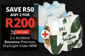 Checkers Savanna Premium Dry/Light Cider NRB offer