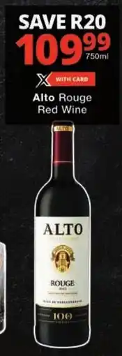 Checkers Alto Rouge Red Wine offer