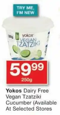 Checkers Yokos Dairy Free Vegan Tzatziki Cucumber offer
