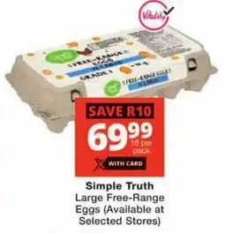 Checkers Simple Truth Large Free-Range Eggs offer