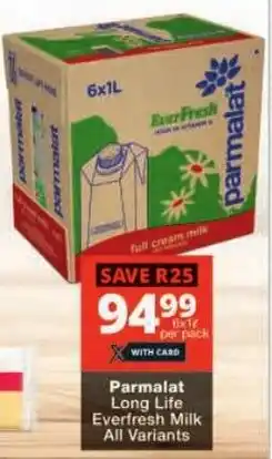 Parmalat Long Life Everfresh Milk All Variants
