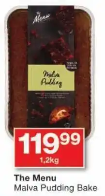 Checkers The Menu Malva Pudding Bake offer