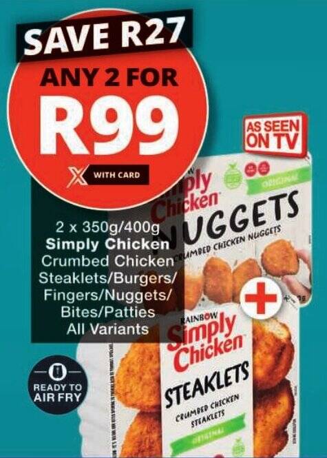 Chicken nuggets specials at Checkers – Aug 2025