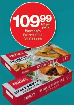 Checkers Pieman's Frozen Pies All Variants offer