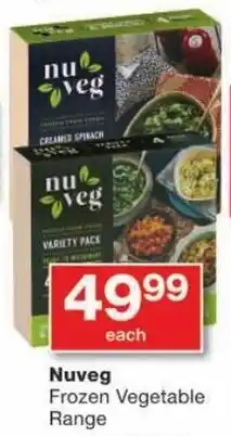 Checkers Nuveg Frozen Vegetable Range offer