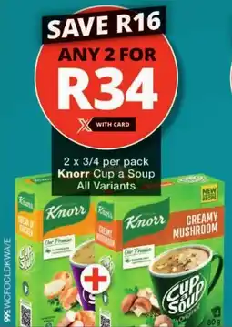 Checkers Knorr Cup a Soup All Variants offer