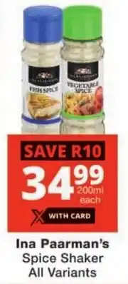 Checkers Ina Paarman's Spice Shaker All Variants offer