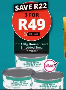 Checkers Housebrand Shredded Tuna In Water offer