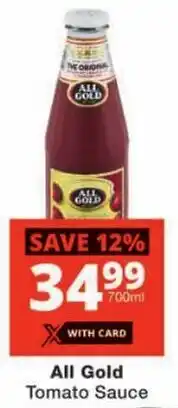 Checkers All Gold Tomato Sauce offer