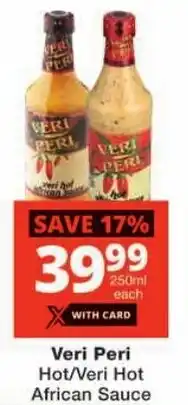Checkers Veri Peri Hot/Veri Hot African Sauce offer