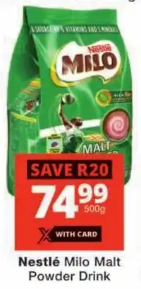 Checkers Nestlé Milo Malt Powder Drink offer