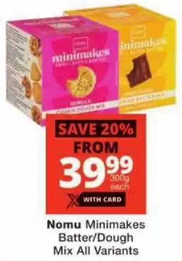 Nomu Minimakes Batter/Dough Mix All Variants
