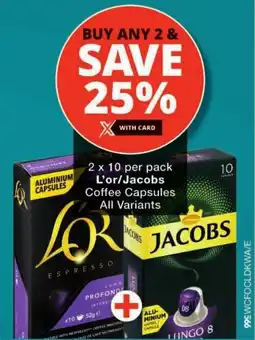 Checkers L'or/Jacobs Coffee Capsules All Variants offer