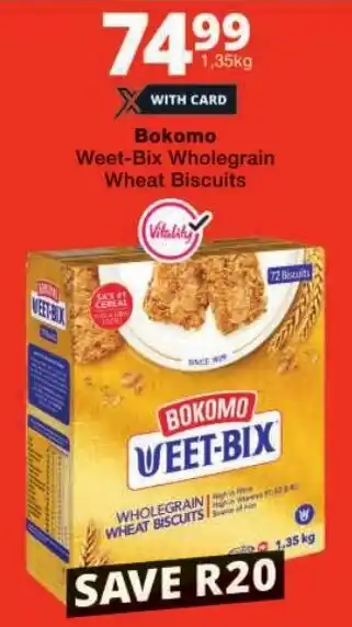 Checkers Bokomo Weet-Bix Wholegrain Wheat Biscuits offer