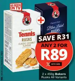 Checkers Bakers Rusks All Variants offer