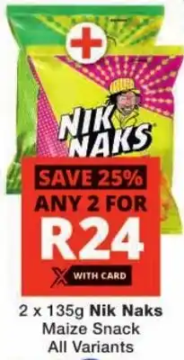 Checkers Nik Naks Maize Snack All Variants offer
