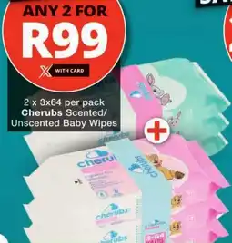 Checkers Cherubs Scented/ Unscented Baby Wipes offer