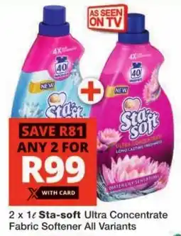 Checkers Sta-soft Ultra Concentrate Fabric Softener All Variants offer