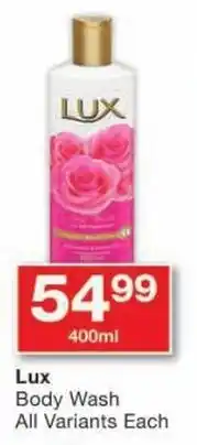 Checkers Lux Body Wash All Variants Each offer