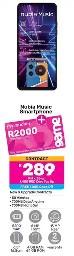 Game Nubia Music Smartphone offer