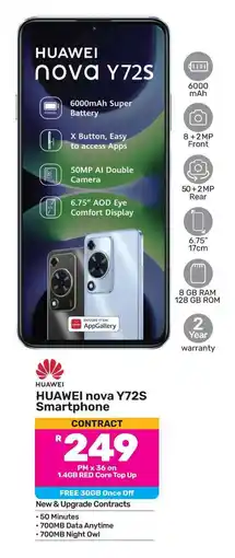Game HUAWEI nova Y72S Smartphone offer