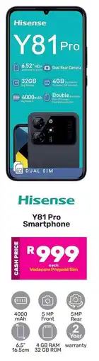 Game Hisense Y81 Pro Smartphone offer