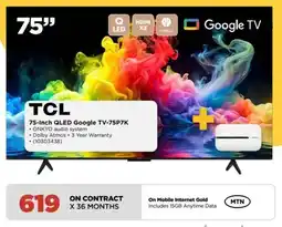 HiFi Corp TCL 75-Inch QLED Google TV-75P7K offer