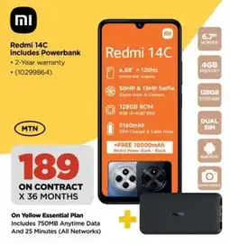 HiFi Corp Redmi 14C includes Powerbank offer