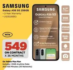 HiFi Corp SAMSUNG Galaxy A56 5G 256GB offer