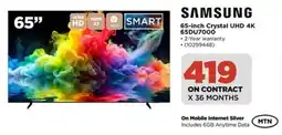 HiFi Corp SAMSUNG 65-inch Crystal UHD 4K 65DU7000 offer