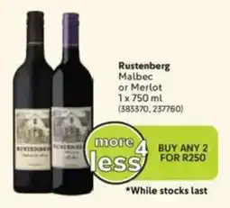 Makro Rustenberg Malbec or Merlot offer