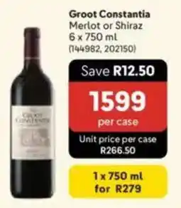Makro Groot Constantia Merlot or Shiraz offer