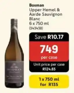 Makro Bosman Upper Hemel & Aarde Sauvignon Blanc offer
