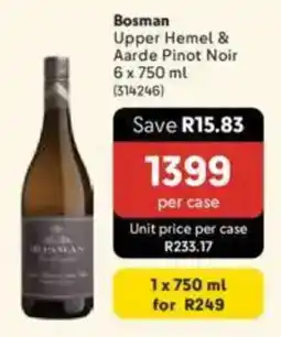Makro Bosman Upper Hemel & Aarde Pinot Noir offer