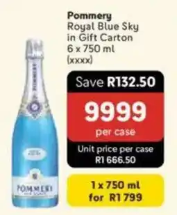Makro Pommery Royal Blue Sky in Gift Carton offer