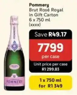 Makro Pommery Brut Rosé Royal in Gift Carton offer