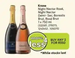 Makro Krone Night Nectar Rosé, Night Nectar Demi-Sec, Borealis Brut, Rosé Brut offer