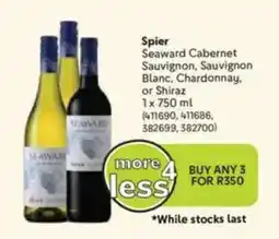 Makro Spier Seaward Cabernet Sauvignon, Sauvignon Blanc, Chardonnay, or Shiraz offer