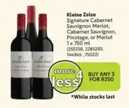 Makro Kleine Zalze Signature Cabernet Sauvignon Merlot, Cabernet Sauvignon, Pinotage, or Merlot offer