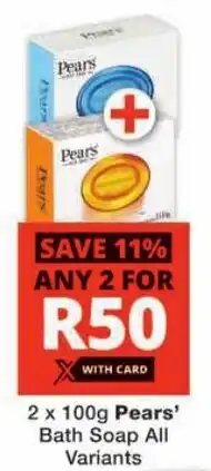 Checkers Pears' Bath Soap All Variants offer
