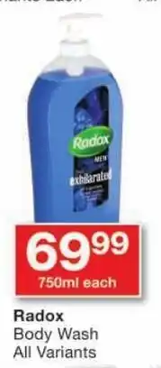 Checkers Radox Body Wash All Variants offer