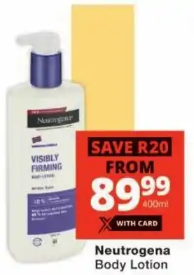 Checkers Neutrogena Body Lotion offer