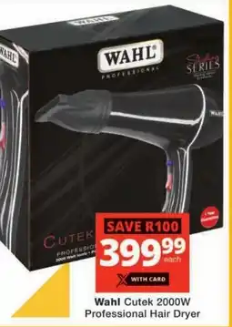 Checkers Wahl Cutek 2000W Professional Hair Dryer offer
