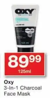 Checkers Oxy 3-In-1 Charcoal Face Mask offer