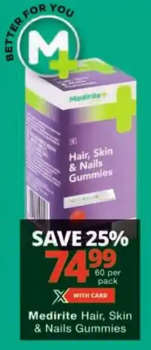 Checkers Medirite Hair, Skin & Nails Gummies offer
