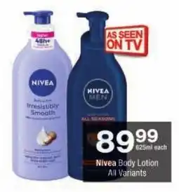 Checkers Nivea Body Lotion All Variants offer