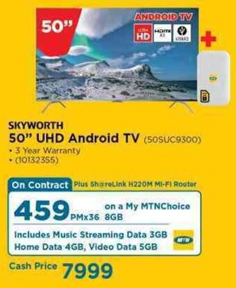 HiFi Corp Skyworth 50" UHD Android TV offer