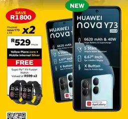 MTN Huawei nova Y73 LTE x2 offer