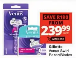 Checkers Gillette Venus Swirl Razor/Blades offer