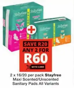 Stayfree Maxi Scented/Unscented Sanitary Pads All Variants